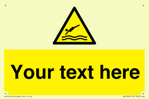 Custom Warning diving area